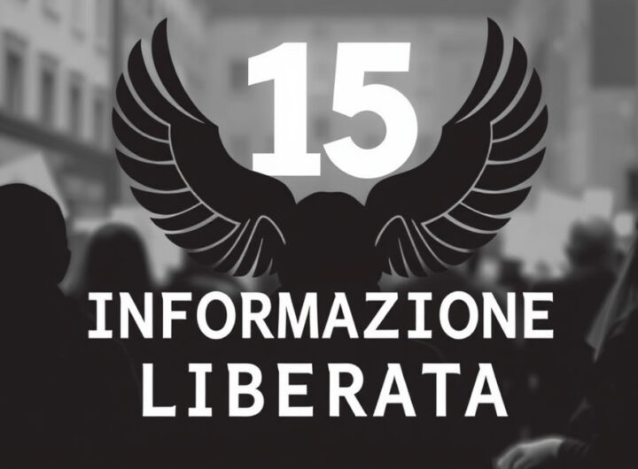 "Immagine celebrativa per i 15 anni di informazione libera, sottolineando l'importanza del supporto per il futuro."