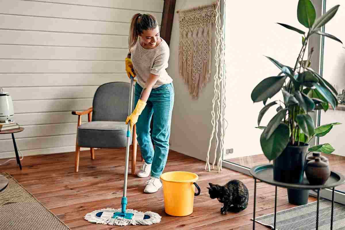 pulizie casa benefici camminare in casa