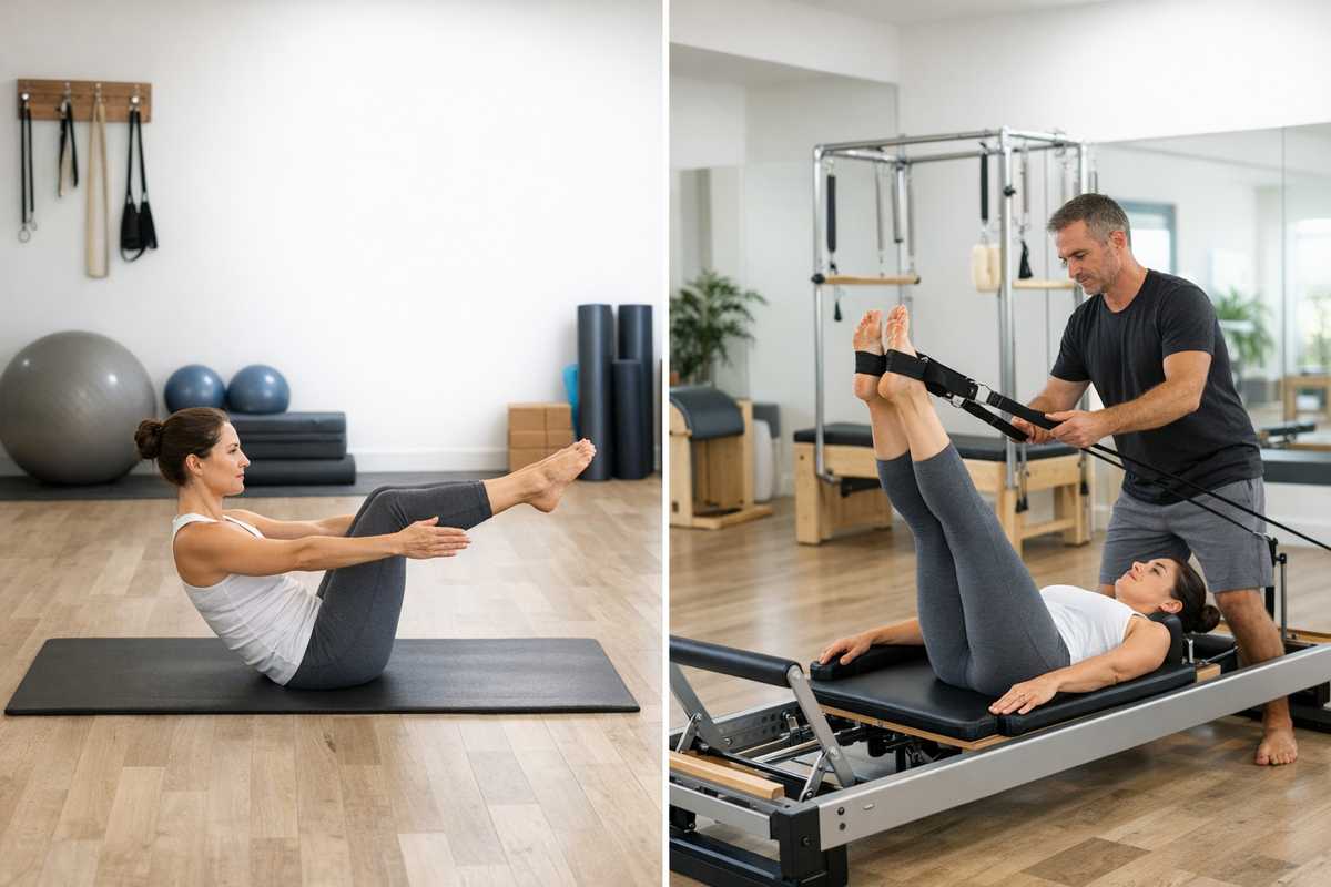 **Mat** o attrezzi, quale **Pilates** scegliere davvero in base al corpo e agli obiettivi