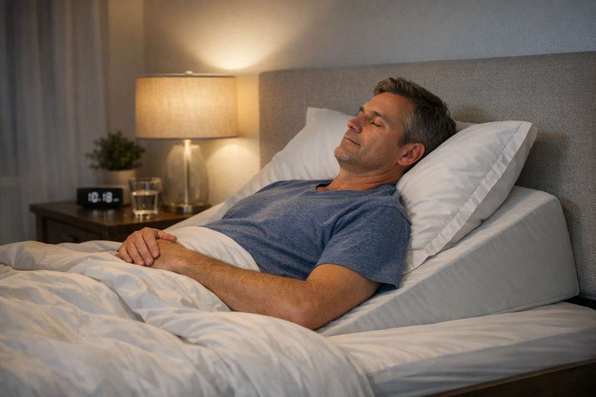 Reflusso notturno, perché il cuscino a cuneo funziona più dei doppi guanciali