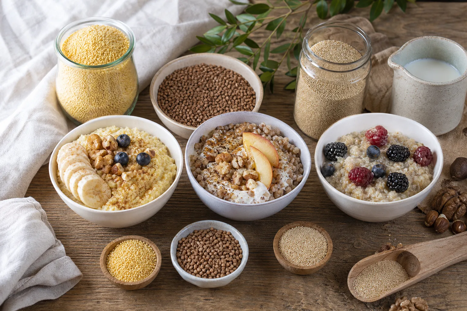 Cereali minori a colazione: miglio, grano saraceno e amaranto, quale scegliere
