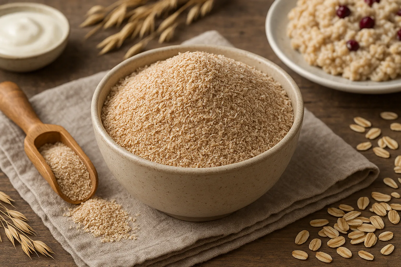 Crusca d'avena: proprietà nutrizionali, benefici, calorie e come usarla in cucina